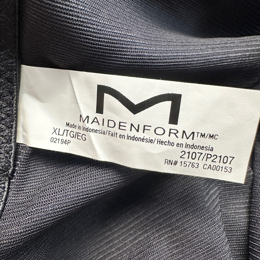 Maidenform Firm Control Tummy Solutions Hi-Waist Boyshort Shapewear Black XL